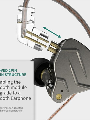 KZ ZSN Pro Earbuds New HiFi Dual Driver 1BA 1DD