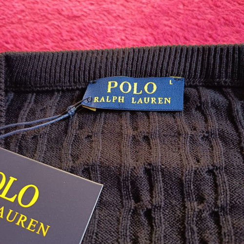 Ralph Lauren Knit Polo L new with tags, black