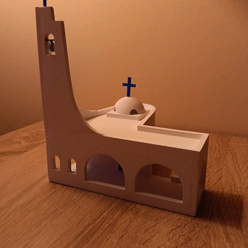 Church of Saint Nicholas of Samos like new, porcelain miniature