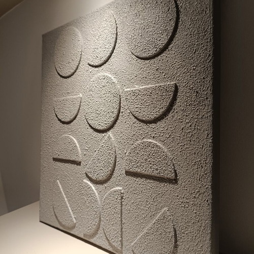 Canvas painting textured 40x40 with embossed acrylic texture like new