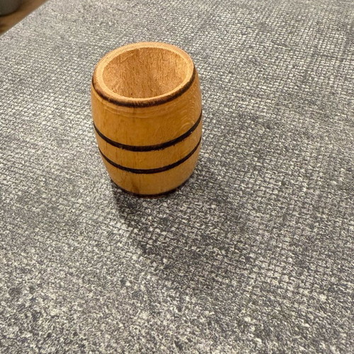 Wooden mini barrel like new for toothpicks