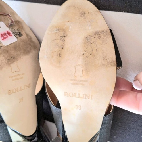 Rollini vintage brown patent leather pumps sz39 like new