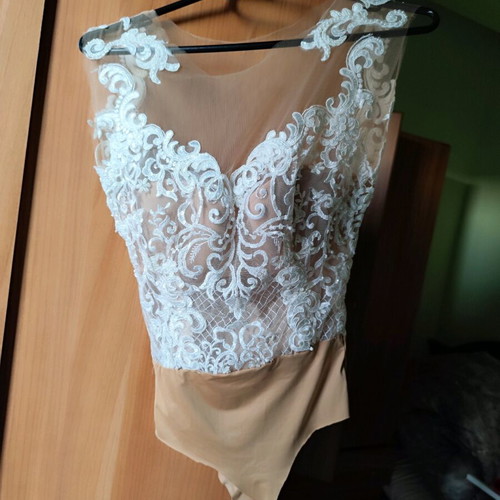 Wedding dress handmade like new, lace skirt and top with bodysuit