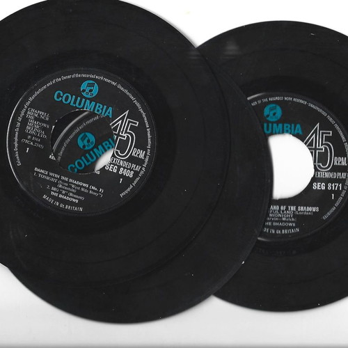 Shadows collectible records used, pack of 3