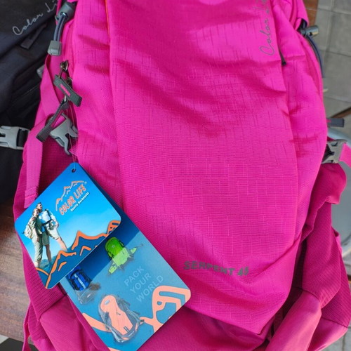 Colorlife Serpent 45 hiking backpack new, black and pink