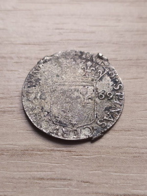 1 Luigino coin used, silver, 1669, Ottoman Empire