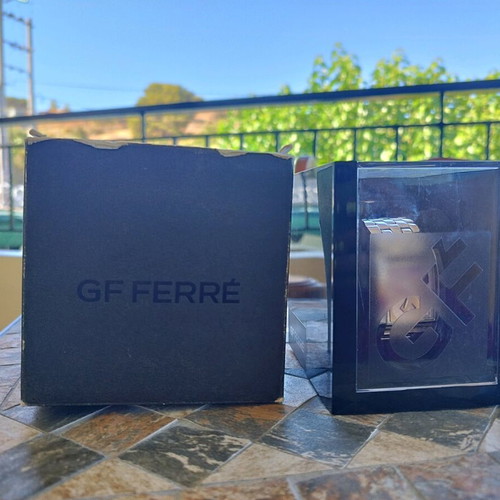 GF Ferre Quartz men's watch used, silver