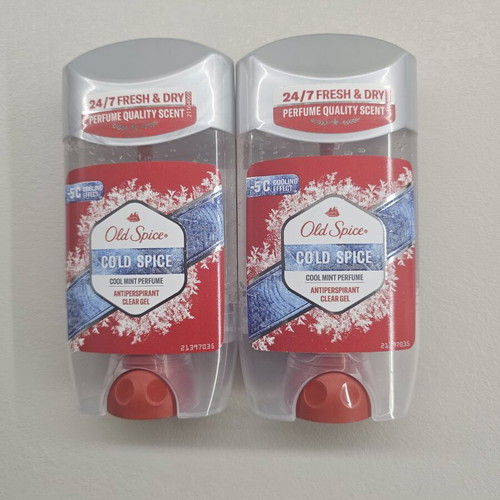 Old Spice Cold Spice antiperspirant clear gel 70ml, pack of 2