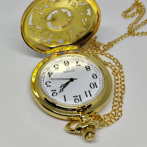 Vintage pocket watch gold color like new