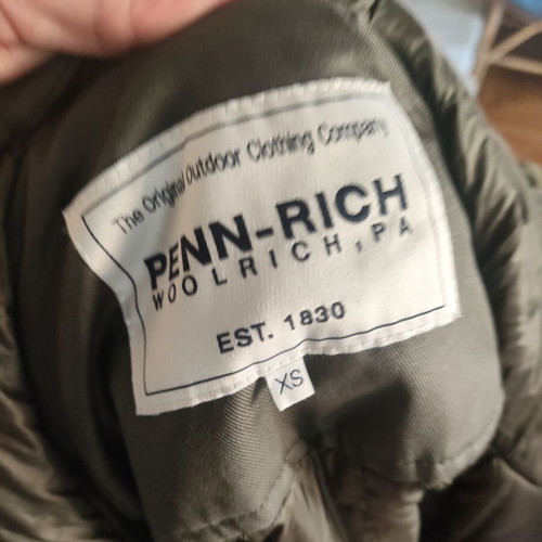 Penn-Rich Woolrich women's green cotton jacket XS/S like new