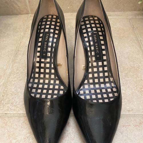 Zara pumps used with square heel, size 39, black