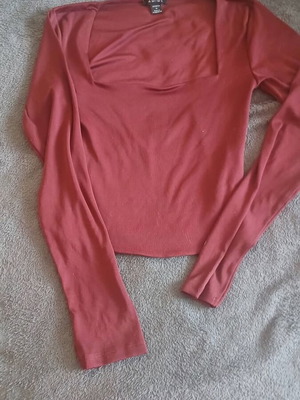 Amisu women's blouse with long sleeves used, burgundy, size M