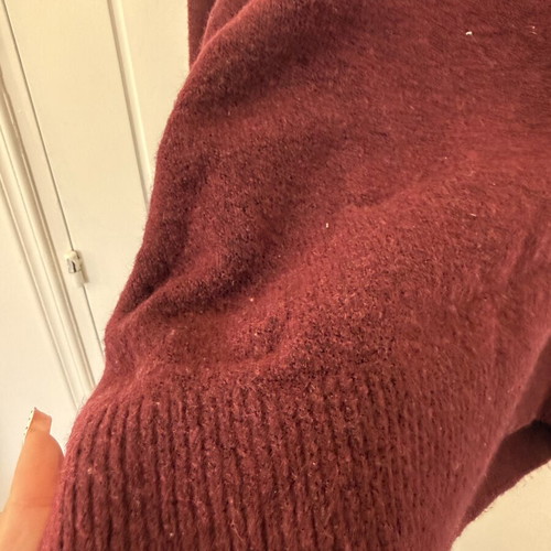 Stradivarius red knit jumper used, thick and cozy