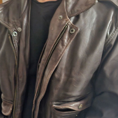 Redskins men's leather jacket vintage XL used, brown