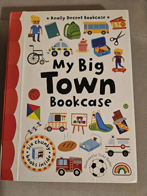 Παιδικά βιβλιαράκια αγγλικών λέξεων My Big Town Bookcase σαν καινούργια, 6 βιβλιαράκια
