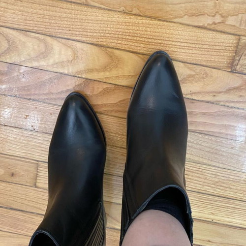 Tsouderos leather boots like new, size 38, black