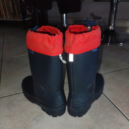 Muflon Galontzes Boots like new, size 35.5, blue and red