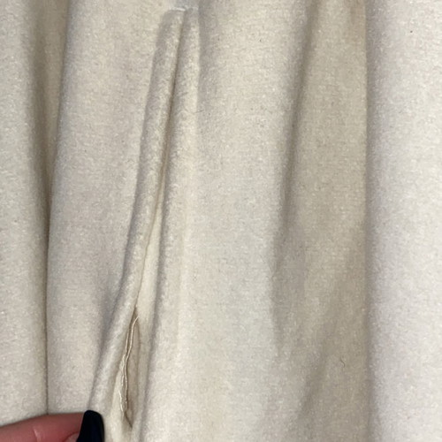 Luxury wool cape new with real fur and pockets