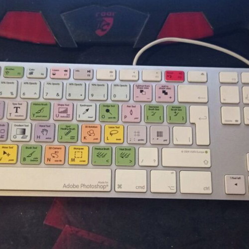 Apple XSKN A1243 Keyboard with Photoshop Shortcuts like new
