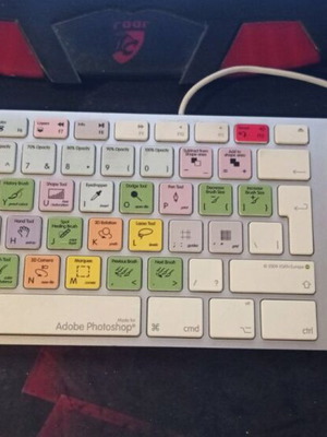 Apple XSKN A1243 Keyboard with Photoshop Shortcuts like new