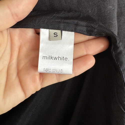 Milkwhite black linen jacket like new