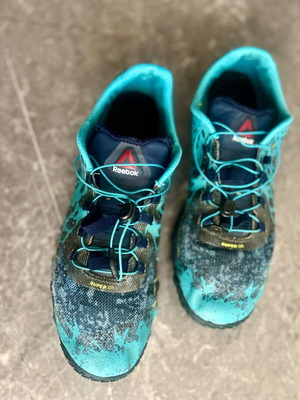 Reebok All Terrain Super OR running shoes, size 44, turquoise black