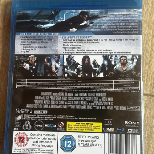 Total Recall Blu-Ray like new, 2 Disc Extended Director’s Cut with English subs