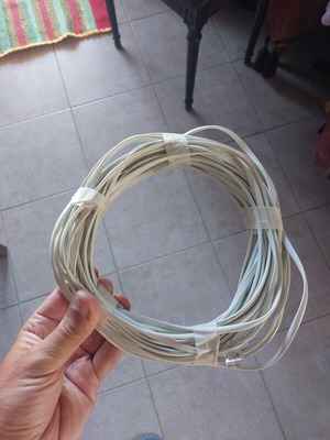 Telephone Cable RJ11 27 Meters Like New, White