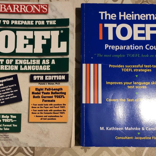 TOEFL English Preparation Tests Barron's and Heinemann like new