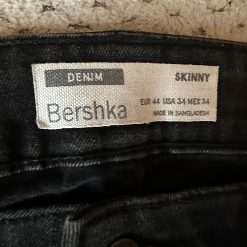 Bershka Black Denim Jeans Slim Fit Used