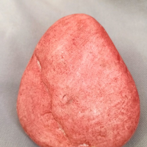 Handmade pebble with Delphic E, paperweight like new