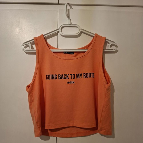 Bodytalk coral crop top size S new