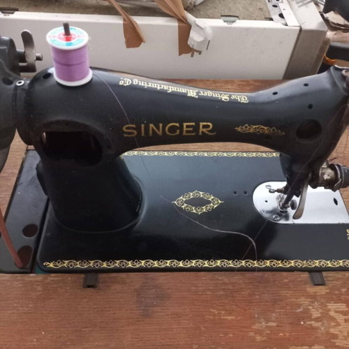 Singer treadle sewing machine used, collectible vintage piece