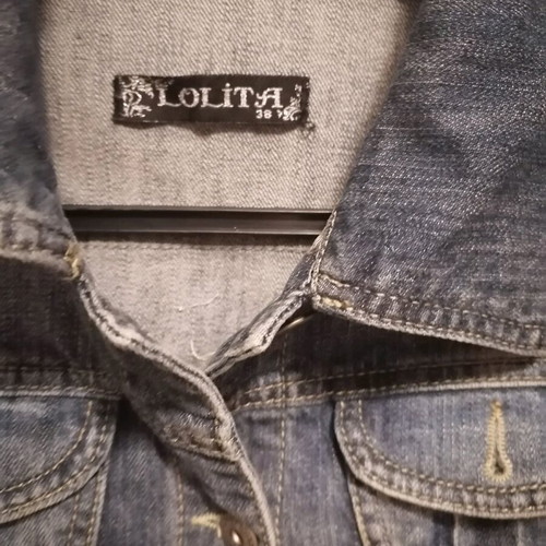 Denim crop jacket like new, blue, size S