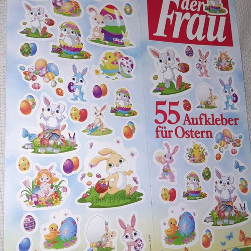 Easter stickers new, pack of 8 sheets
