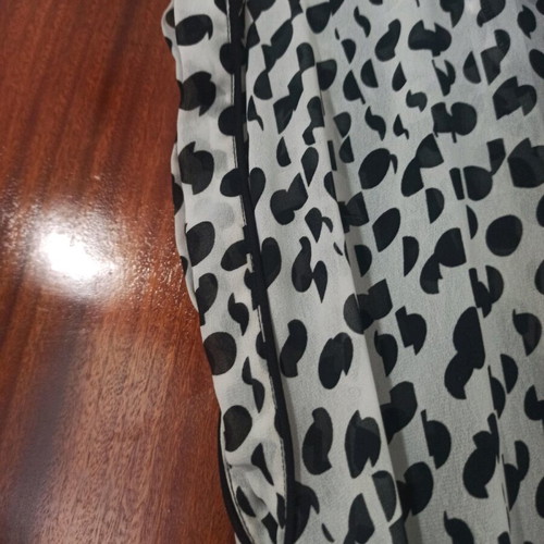 Ale spring dress like new, midi, semi-transparent, black and white