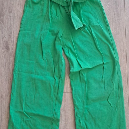 Zara Kids Palazzo Pants 8 Years 128 cm Like New, Cotton Green
