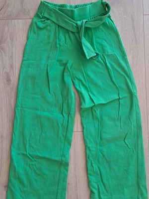 Zara Kids Palazzo Pants 8 Years 128 cm Like New, Cotton Green
