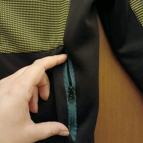 Regatta athletic jacket used for 6-year-old boy, black and green