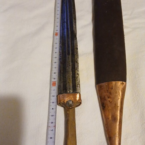 Old Kinzhal from Caucasus decorative knife used with wooden handle