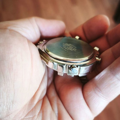 Casio Illuminator used collectible watch with crown issue silver