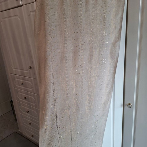Gold scarf with sequins new, elegant evening wear