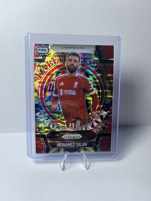 Panini 2025-26 Prizm FIFA Soccer Kaleidoscopic Mohamed Salah #9 Red Pulsar SP like new