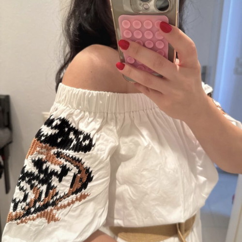 Access dress used, white, with belt, size S