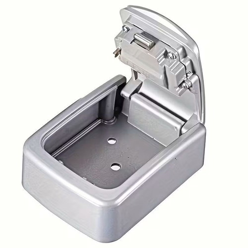 Aluminum wall key safe new, silver with 4-digit code