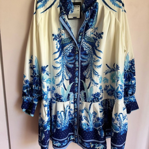 Kate London dress new, white and blue, size M
