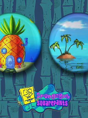 SpongeBob Pins Set of 2 New, Diameter 3.2 cm