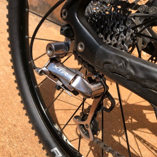 Mountain bike used, disc brakes, black