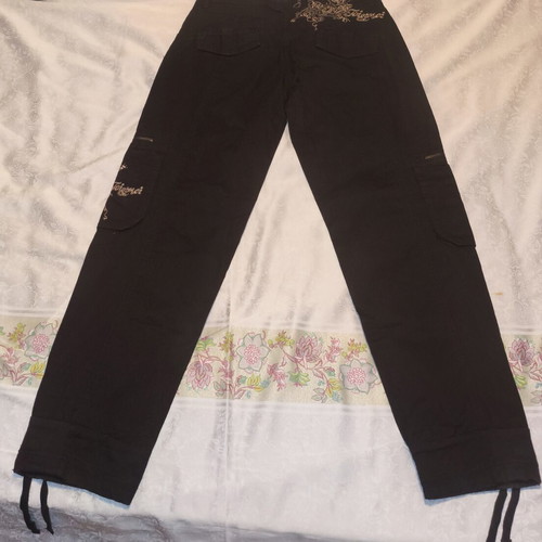 Vintage Toi&Moi Cargo Pants Y2K Embroidery and Strass Size S like new