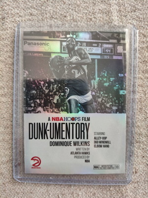Dominique Wilkins Dunk-umentory card like new with sleeve and top loader